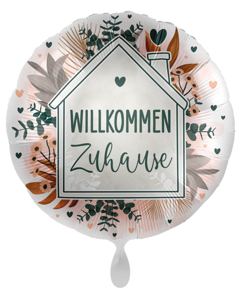 Folienballon - Willkommen Zuhause - ø 43cm